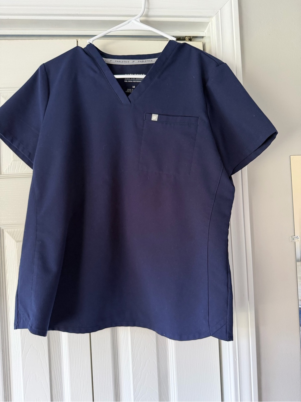 Navy Scrub Top - Unbranded V-Neck Pocket Tee